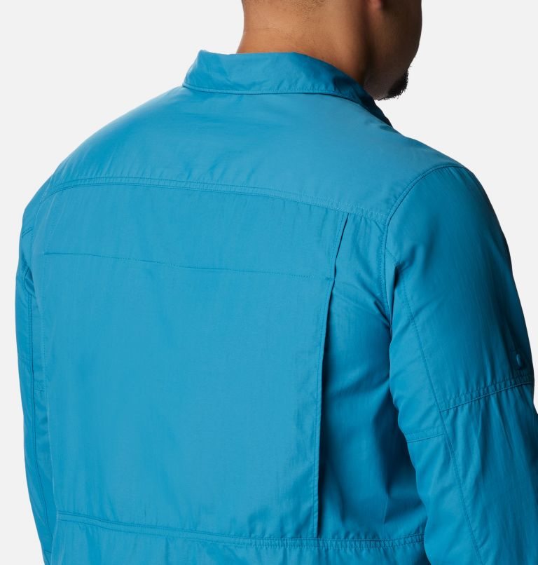Men's Columbia Silver Ridge 2.0 Long Sleeve Shirts Blue | Plus Size CA-C4L68